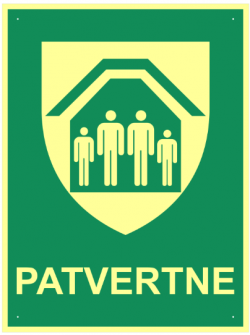 Attēls: Patvertnes zīme